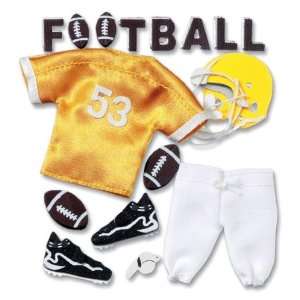  Pep Rally Stickers Football/Gold