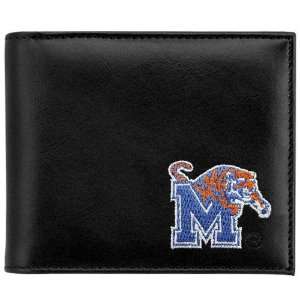   Tigers Black Leather Embroidered Billfold Wallet