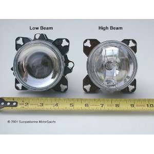 Hella 90mm High Beam Headlight, H9 Bulb, Connectors, Adjusters, Each