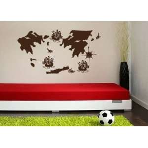   Map Vinyl Wall Decal Sticker Graphic By LKS Trading Post Baby