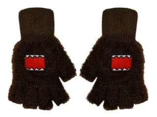  Domo Kun Face Cool Japan Anime Fuzzy Fingerless Gloves 
