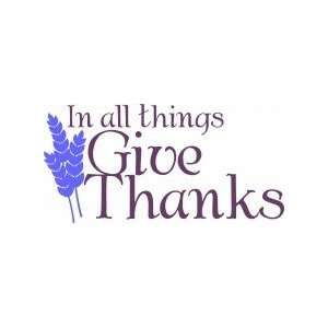  Vinyl Wall Decals   Thanksgiving (in all giving thanks 