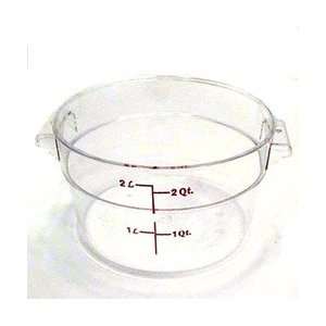  Cambro Clear Round Container, 2 Quart (11 0474) Category 