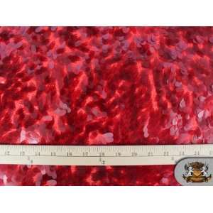  Sequin Fish Scale Taffeta RED Fabric / 62 Wide / Sold By 
