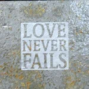 Love Never Fails Natural Slate Trivet / Hot Plate   1 Corinthians 113 