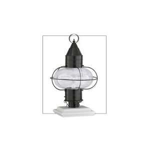  Norwell 1510 BL CL Classic Onion 1 Light Outdoor Post Lamp 