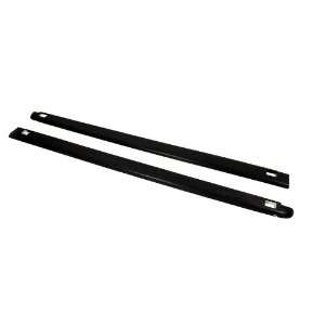   Black Smooth Finish Truck Bed Rail Caps with Stake Holes   2 Piece