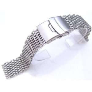 Wire Mesh Band 20/20 Heavy Stainless Steel Divers Double Clasp solid 