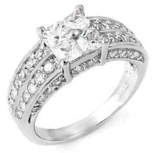  Fashion Forward Sterling Silver Engagement Ring, Designed 
