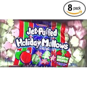Jet Puffed Holiday Mallows, 10 Ounce Bags (Pack of 8)  