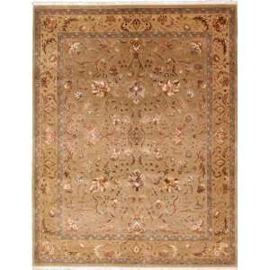  80 x 103 Beige Hand Knotted Wool Agra Rug