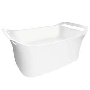   Wall Mounted Rectangular Vessel Sink in White 11435