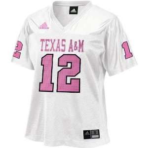  adidas #12 Texas A&M Aggies Youth Girls Replica Football 