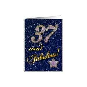   37th Birthday party with diamond like stars efect Card Toys & Games