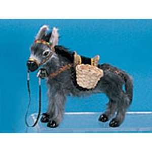 Donkey W/ Small Basket Lifelike Decoration Collectible 