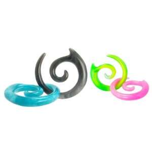   Acrylic Pink Twirl Tapers  14g (1.6mm),   Sold as a Pair Jewelry