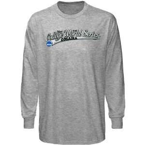 2010 NCAA College World Series Ash Official Logo Long Sleeve T shirt 