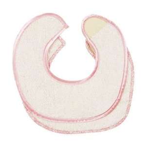  Organic Cotton Chin Bib   2pk   Pink Baby