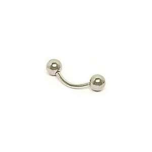  16G SURGICAL STAINLESS STEEL CURVED BARBELL   3/8 inches 