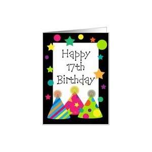  Happy 17th Birthday Party Hats Card Card Toys & Games