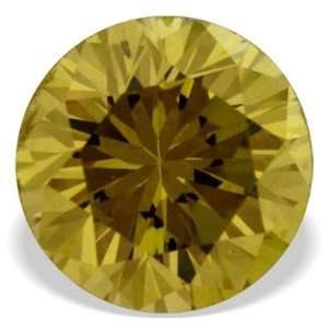  0.18 Carat Canary Yellow Round Real Loose Diamond Jewelry
