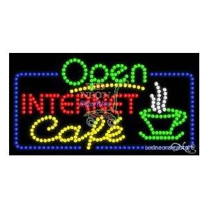  Internet Cafe LED Business Sign 17 Tall x 32 Wide x 1 