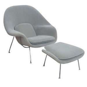  Designer Modern Eero Saarinen Womb Chair & Ottman   In 