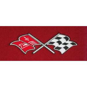   Vette Red Mat Logo Chevrolet Cross Flags (1957 1963) APP Automotive