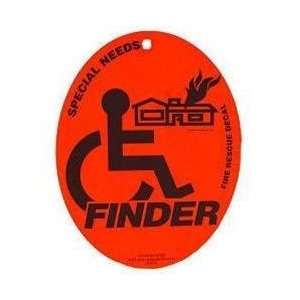  Special Needs Finder Fire Rescue Decal with Suction Cup 