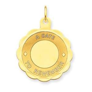   Date to Remember Charm   Measures 30.1x22.4mm   JewelryWeb Jewelry