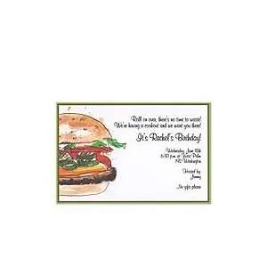  Juicy Burger Invitation Adult Birthday Invitations Health 