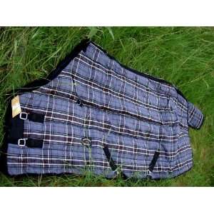  Black Plaid Stable Horse Blanket Sizes 60 to 84 