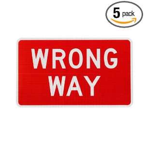  Elderlee, Inc. 9030.51105 Wrong Way Sign, MUTCD R5 1A .100 