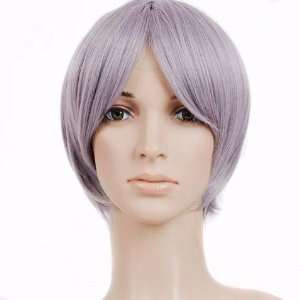  Silver Grey Short Length Anime Cosplay Wig Costume Toys 