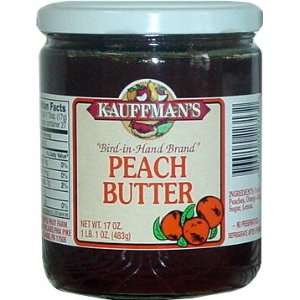 Kauffmans Peach Butter, Bird in Hand Brand, 17 oz  