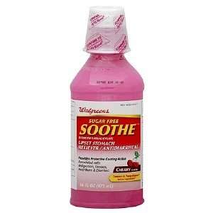   Soothe Upset Stomach Reliever/Antidiarrheal Sugar Free, Cherry, 16 oz