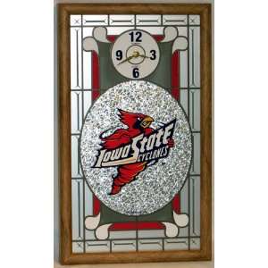  Iowa State Cyclones Stained Glass Wall Clock Sports 
