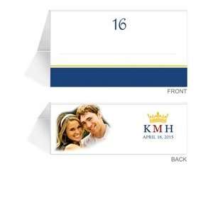  190 Photo Place Cards   Monogram Crown Apparent Office 
