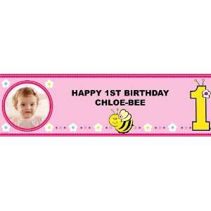  Sweet As Can Bee 1st Birthday Personalized Photo Banner 
