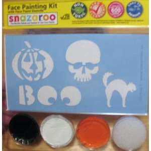   Skull, Pumpkin, Cat Face Paint Kit with Stencils Toys & Games