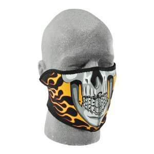  Zan Headgear Burning Skull Mens Half Face Mask Street 