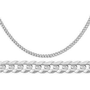   14k White Gold Solid Chain 3.2 mm , 24 inch Jewel Roses Jewelry