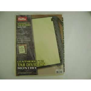  Leatherette Tab Dividers Monthly