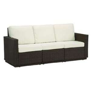  Riviera Brown Stone 3 Cushion Outdoor Sofa Patio, Lawn 