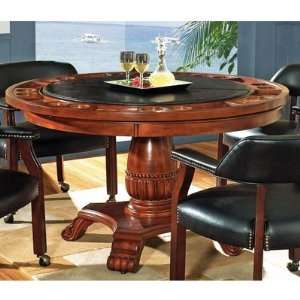  Steve Silver Tournament 50 Inch Round Game Table in Rich 