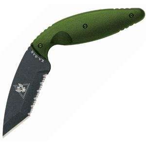  KA BAR 1485 Cutting Knife   3.68 Blade   Serrated Edge 