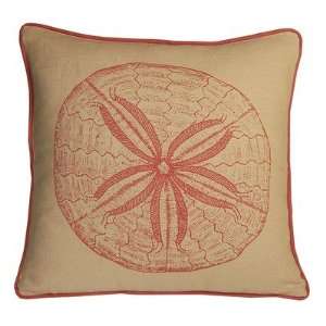 Kevin OBrien Studio SND16 COR Sand Dollar Decorative Pillow in Coral 