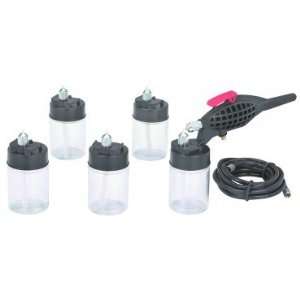  Quick Change Airbrush Kit with Airbrush, Hose and Five 