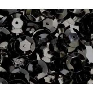  8mm CUP SEQUINS Black. Loose sequins for embroidery 