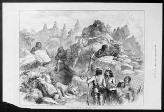 1873 ILN Antique Print Modoc Indians Oregon, California  